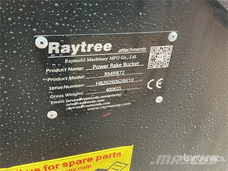 Raytree RMRB72 72 in Power Rake Skid Steer Bucket Kašike / Korpe