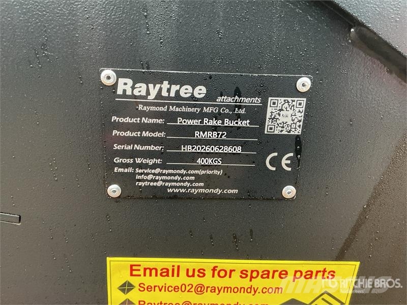 Raytree RMRB72 72 in Power Rake Skid Steer Power R Kašike / Korpe