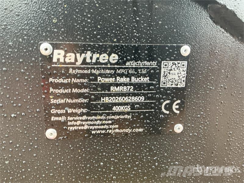 Raytree RMRB72 72 in Power Rake Skid Steer Bucket Kašike / Korpe
