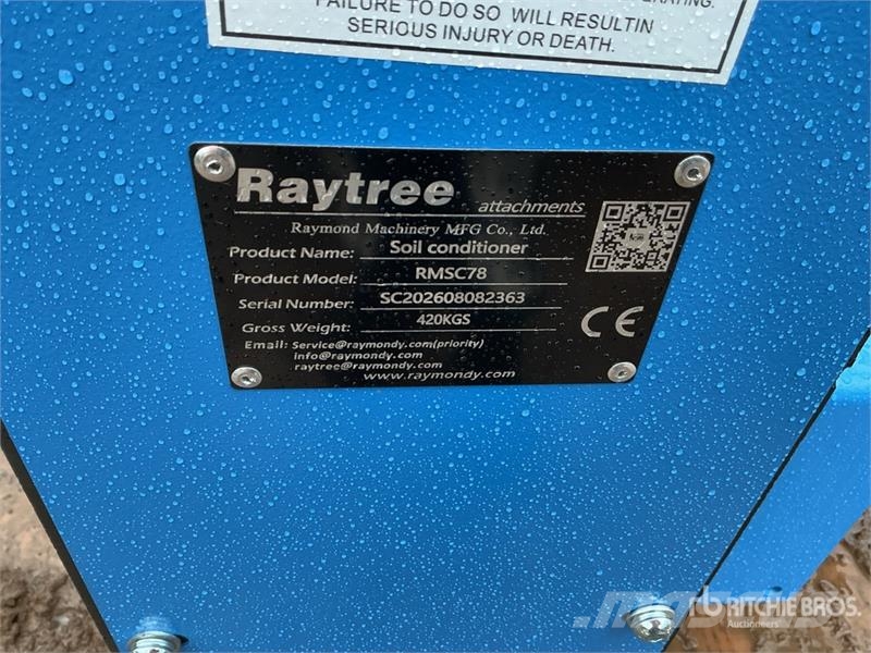  Raytree RMSC78 78 in Skid Steer Power Rake (Unused Rastrillos y henificadores