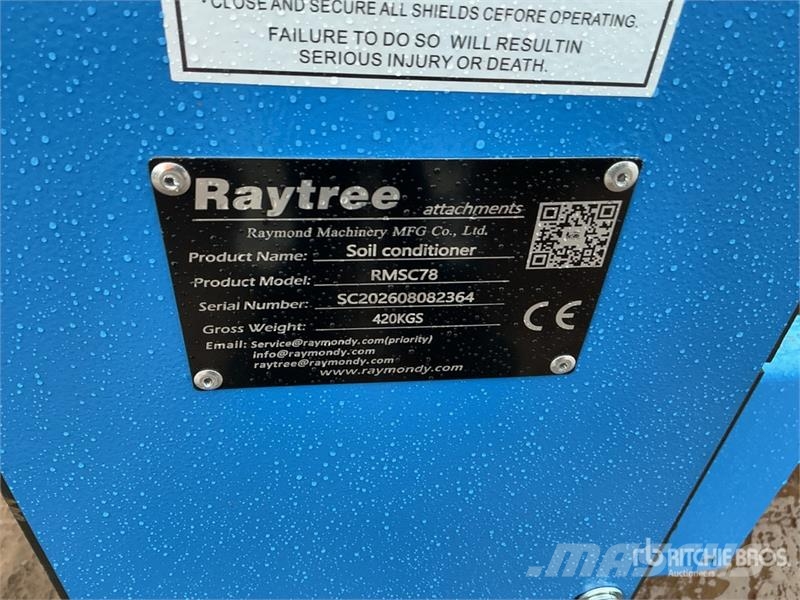  Raytree RMSC78 78 in Skid Steer Power Rake (Unused Rastrillos y henificadores
