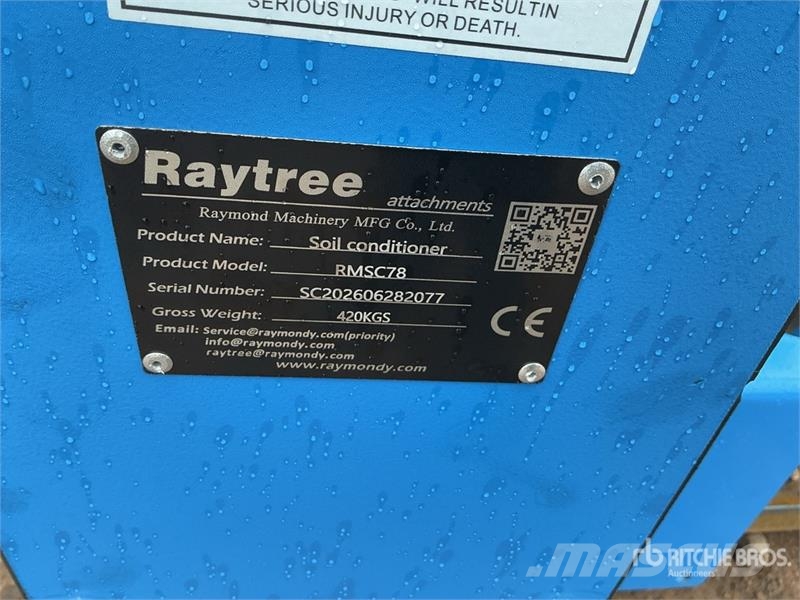 Raytree RMSC78 78 in Skid Steer Power Rake (Unused Rakes and tedders