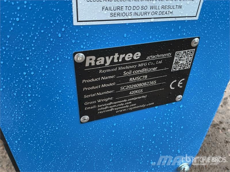  Raytree RMSC78 78 in Skid Steer Power Rake (Unused Rastrillos y henificadores