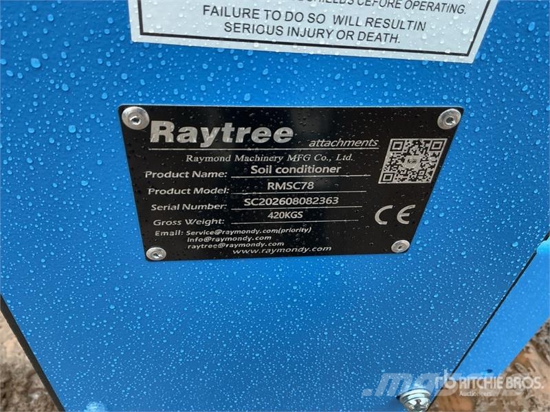  Raytree RMSC78 78 in Skid Steer Power Rake (Unused Rastrillos y henificadores