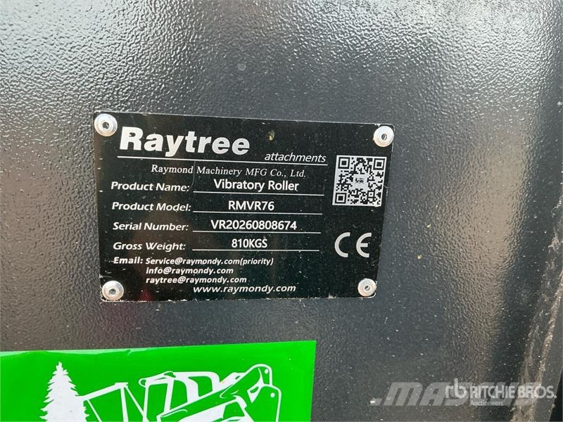  Raytree RMVR76 76 in Skid Steer Vibratory Roller ( مداحل