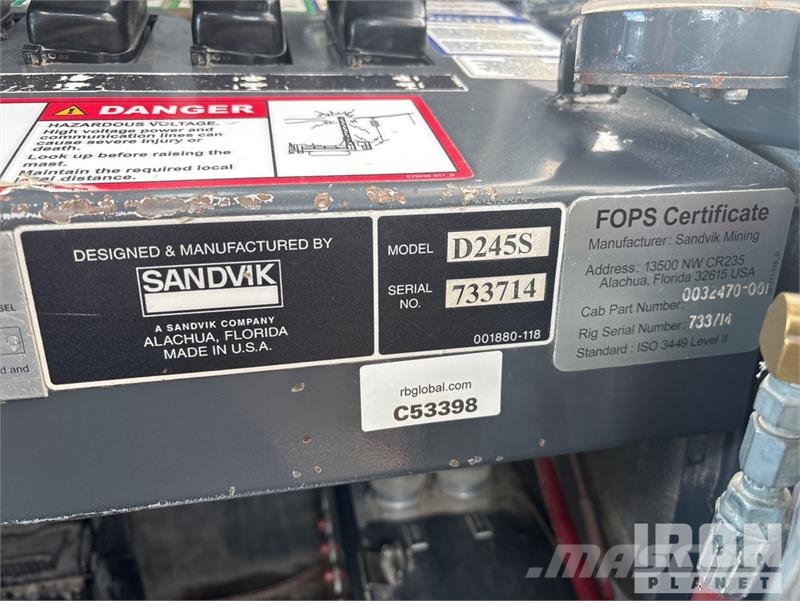 Sandvik D245S Crawler Mounted Blasthole Drill Other drilling equipment