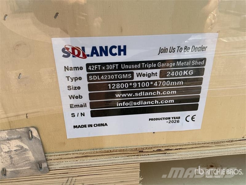 SDL4230TGMS Triple Garage Metal Shed (Unused) المباني الإطار الصلب