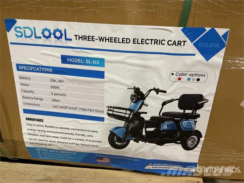 SDLOOL SL-D3 Electric Trike (Unused) Коли