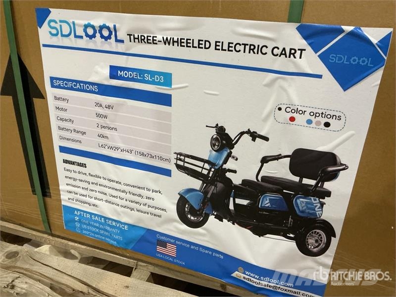 SDLOOL SL-D3 Electric Trike (Unused) Коли