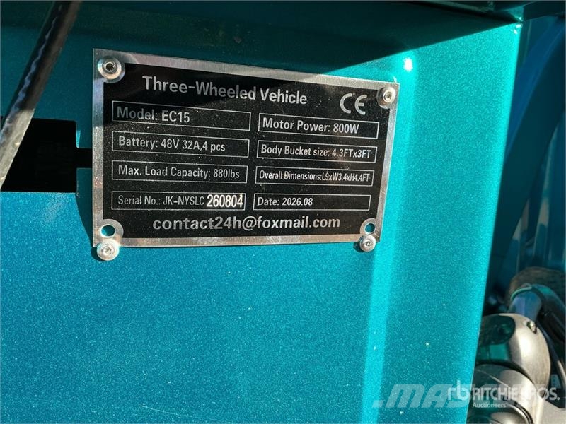  SDLOOL SL-EC15 Electric Trike (Unused) 汽车