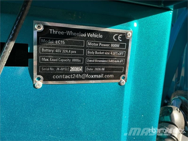  SDLOOL SL-EC15 Electric Trike (Unused) 汽车