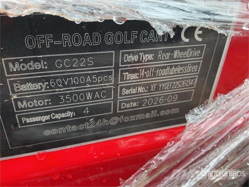 SDLOOL SL-GC22S Electric Off-Road Golf Cart (Unuse Гольф-мобілі