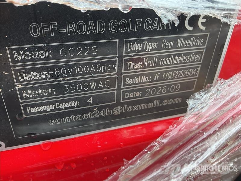  SDLOOL SL-GC22S Electric Off-Road Golf Cart (Unuse Гольф-мобілі