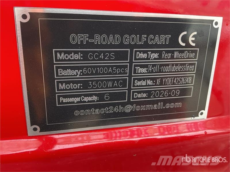  SDLOOL SL-GC42S Electric Off-Road Golf Cart (Unuse Гольф-мобілі