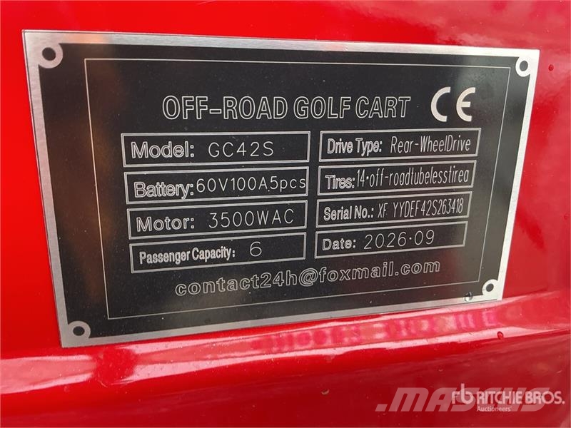  SDLOOL SL-GC42S Electric Off-Road Golf Cart (Unuse Гольф-мобілі