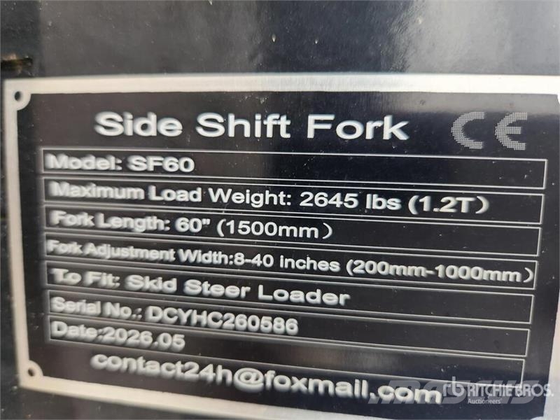 SF60 60 in Skid Steer Forks (Unused) Fourche