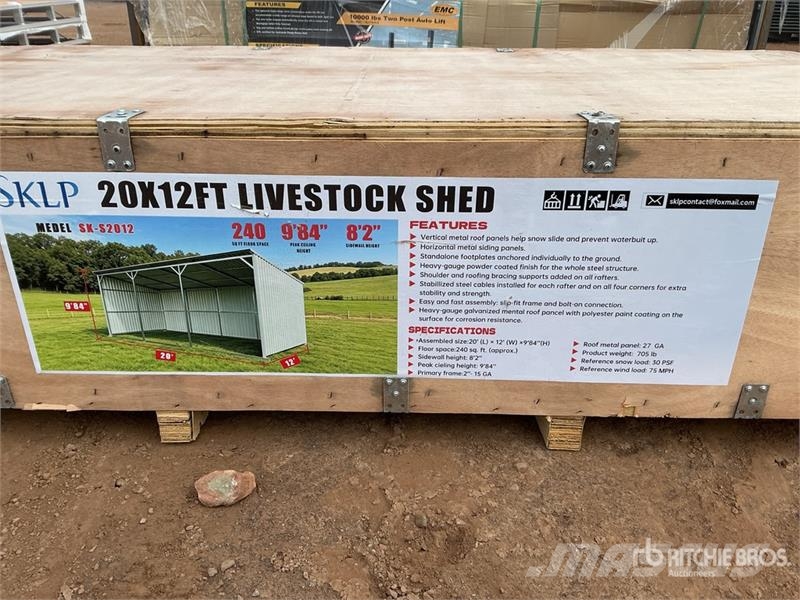 SKLP SK-S2012 12 ft x 20 ft Livestock Shelter (Unu Оборудование для животноводческих ферм