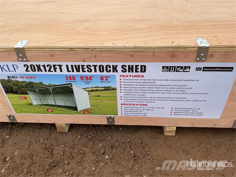  SKLP SK-S2012 20 Ft x 12 Ft Livestock Shelter (Unu Other livestock machinery and accessories