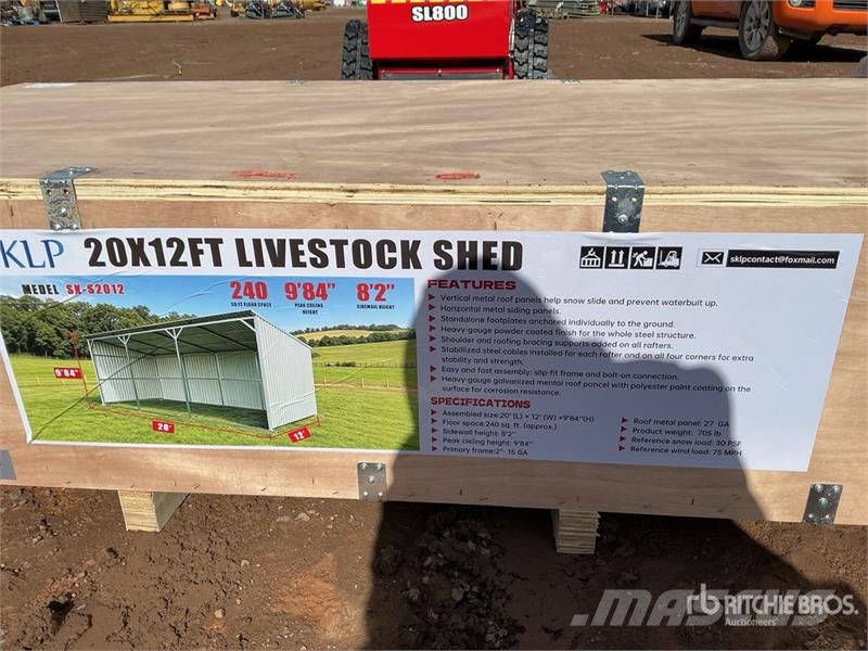  SKLP SK-S2012 20 ft x 12 Ft Livestock Shelter (Unu ماكينات وملحقات مواش أخرى