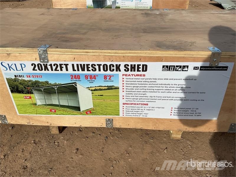  SKLP SK-S2012 20 Ft x 12 Ft Livestock Shelter (Unu 其他畜牧业器械和配件