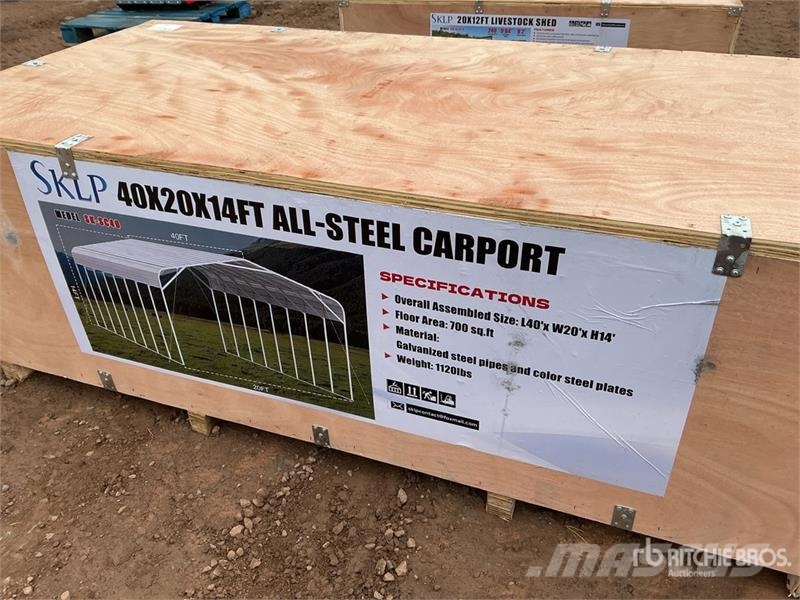 SKLP SK-SC40 20 ft x 40 ft All-Steel Carport (Unus 鋼架建築