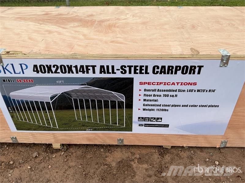 SKLP SK-SC40 20 ft x 40 ft All-Steel Carport (Unus 鋼架建築