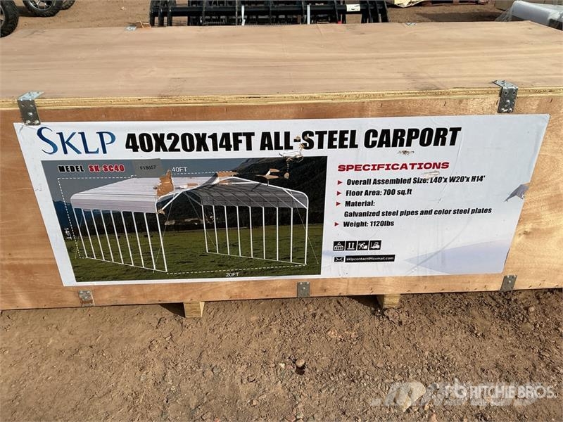  SKLP SK-SC40 20 ft x 40 ft All-Steel Carport (Unus Edificación de acero