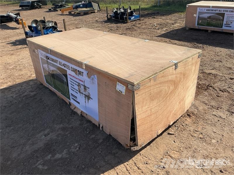  SKLP SK-SC40 20 ft x 40 ft All-Steel Carport (Unus المباني الإطار الصلب