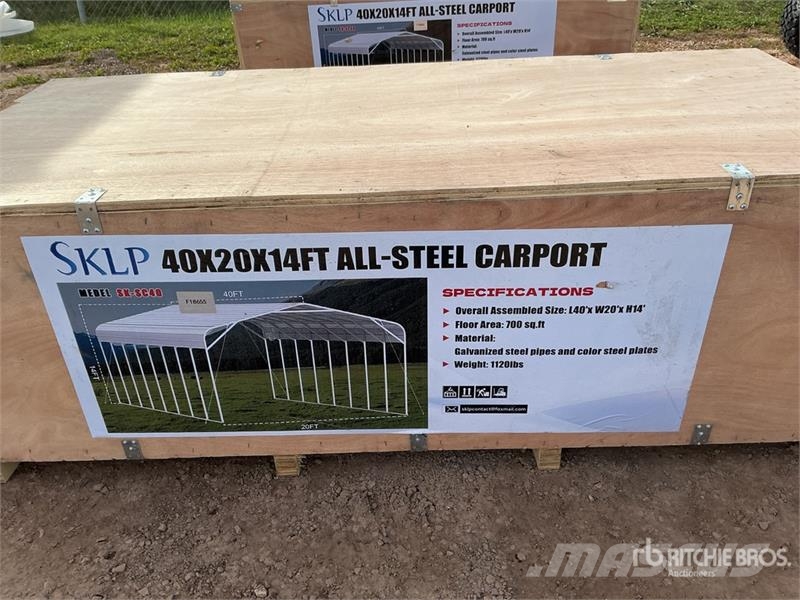  SKLP SK-SC40 20 ft x 40 ft All-Steel Carport (Unus Edificación de acero