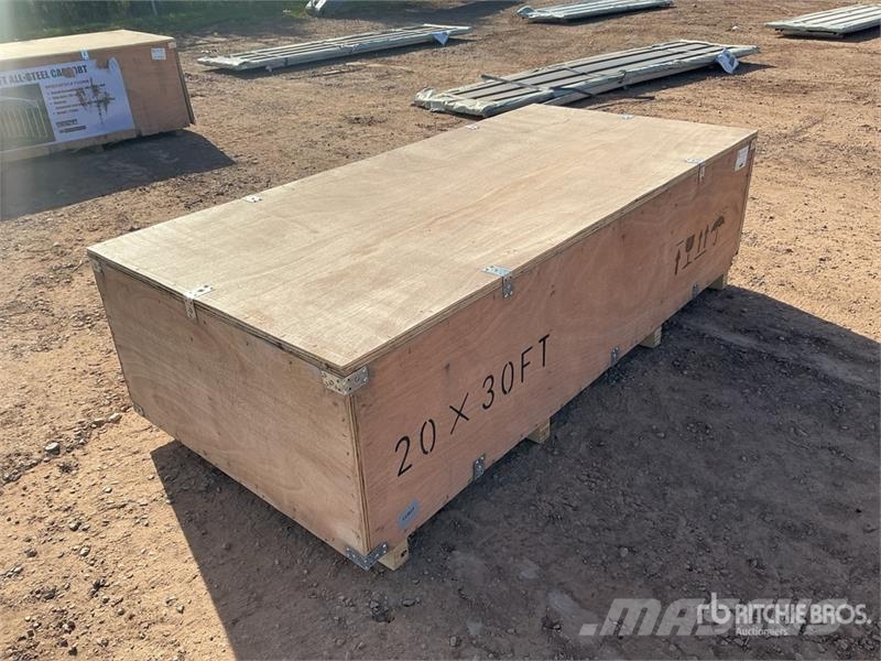  SKLP SK-ZP20 20 ft x 30 ft All-Steel Enclosed Carp المباني الإطار الصلب