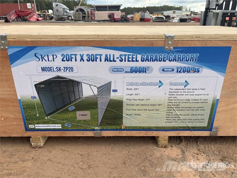  SKLP SK-ZP20 20 ft x 30 ft All-Steel Enclosed Carp Stahlrahmenaufbauten