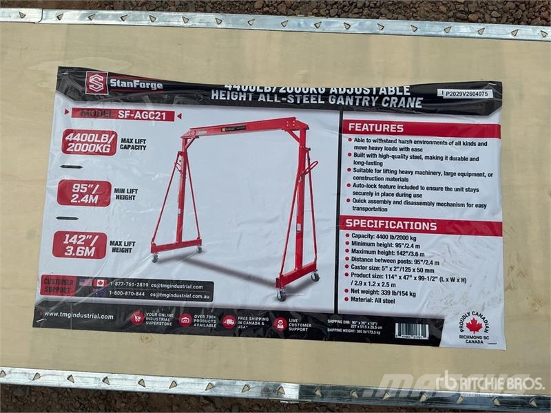 StanForge AGC21 4400 lb Adjustable Height All-Stee Mostové a portálové jeřáby