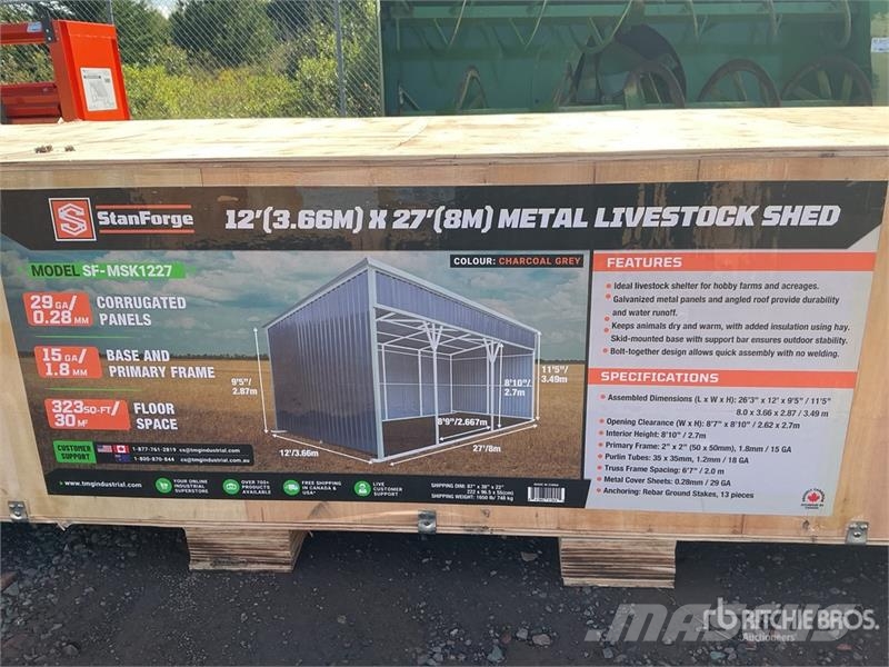 StanForge MSK1227 12 ft x 27 ft Metal Livestock Sh Weitere Viehgeräte