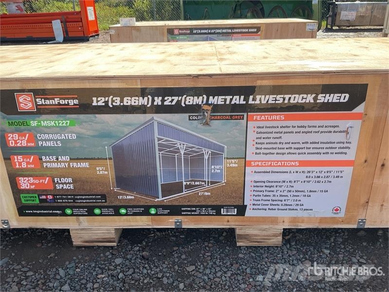  StanForge MSK1227 12 ft x 27 ft Metal Livestock Sh Muu farmitehnika ja tarvikud