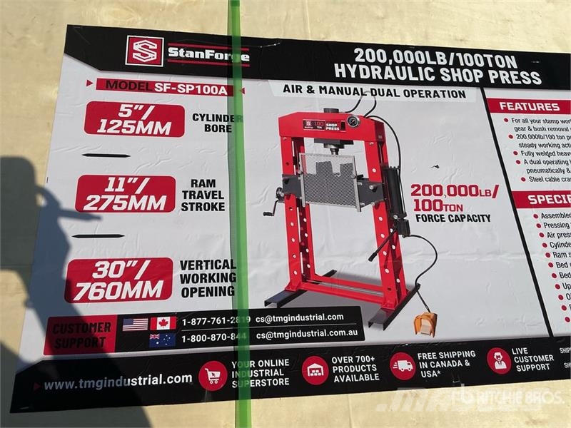 StanForge SF-SP100A 100 ton Shop Press (Unused) Ďalšie komponenty