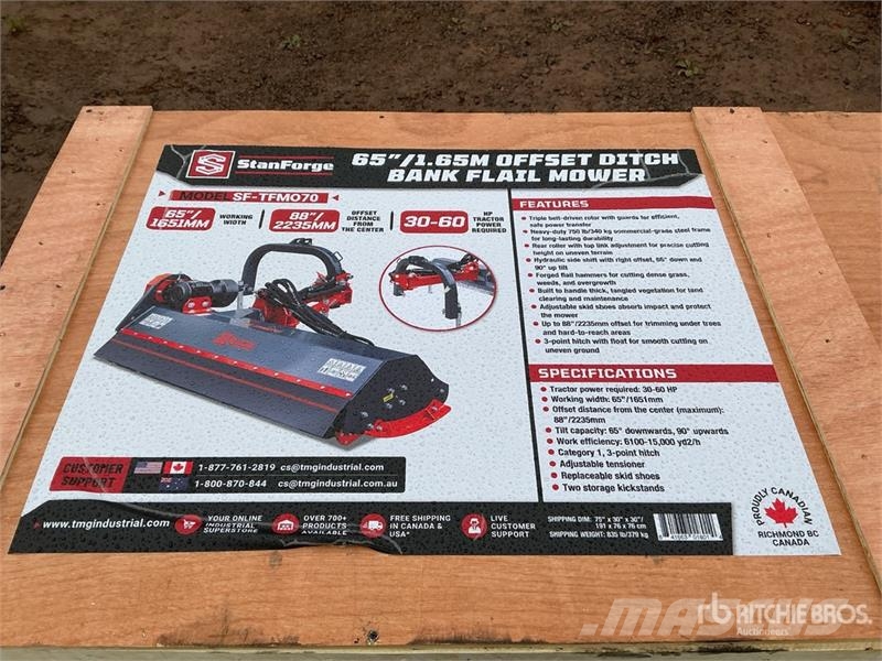 StanForge TFMO70 65 in 3-Point Flail Mower (Unused جزازات