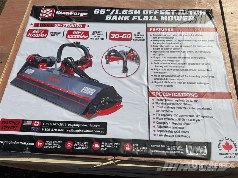 StanForge TFMO70 65 in 3-Point Offset Flail Mower Falciatrici