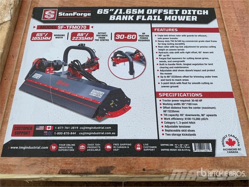  StanForge TFMO70 65 in 3-Point Flail Mower (Unused جزازات