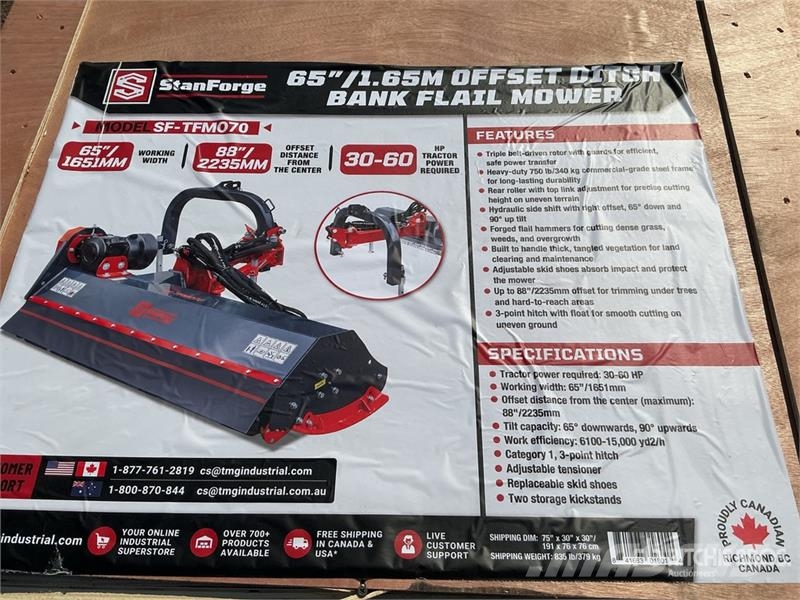 StanForge TFMO70 65 in 3-Point Offset Flail Mower Falciatrici