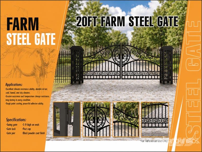 Suihe NFG-20FGP-EU 20 ft x 5 ft Wrought Iron Bi-Parting Landbruk - Annet
