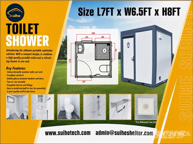 Suihe NT-SH(a) 7 ft x 6 ft 5 in 1 Person Portable Toilet Other components