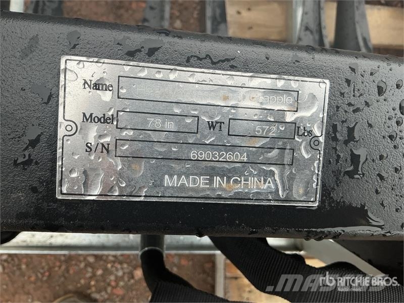 Suihe SSR-78 78 in Skid Steer Root Rake (Unused) Schudders