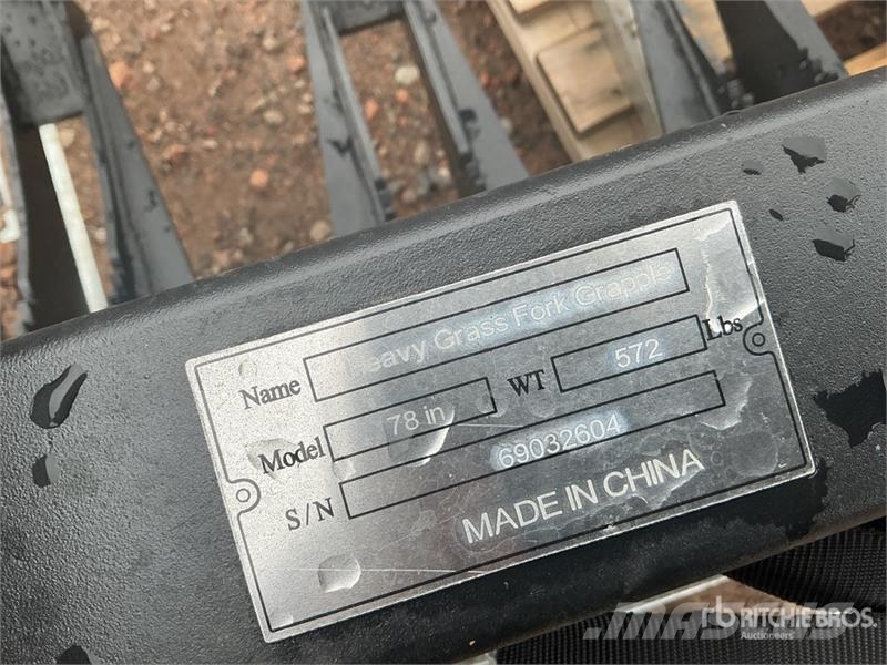 Suihe SSR-78 78 in Skid Steer Root Rake (Unused) Schudders