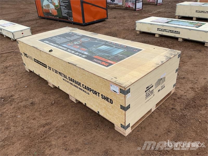 TMG MSC2030F 20 ft x 30 ft Metal Carport (Unused) Tērauda karkasa ēkas