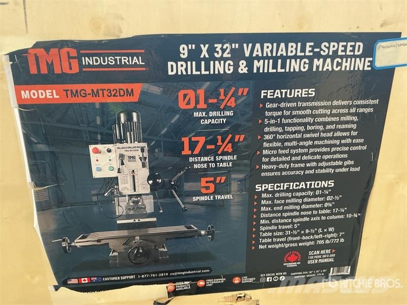 TMG MT32DM 9 in x 32 in Milling Machine 建筑机械-其他