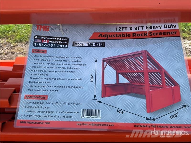 TMG RS12 12 ft x 9 ft Adjustable Rock Screen (Unused) Sita