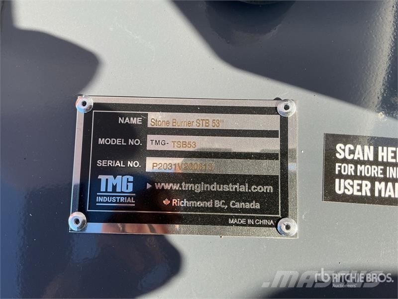 TMG TSB53 53 in Rotary Tiller Stone Burier (Unused) Maszyny rolnicze - Inne