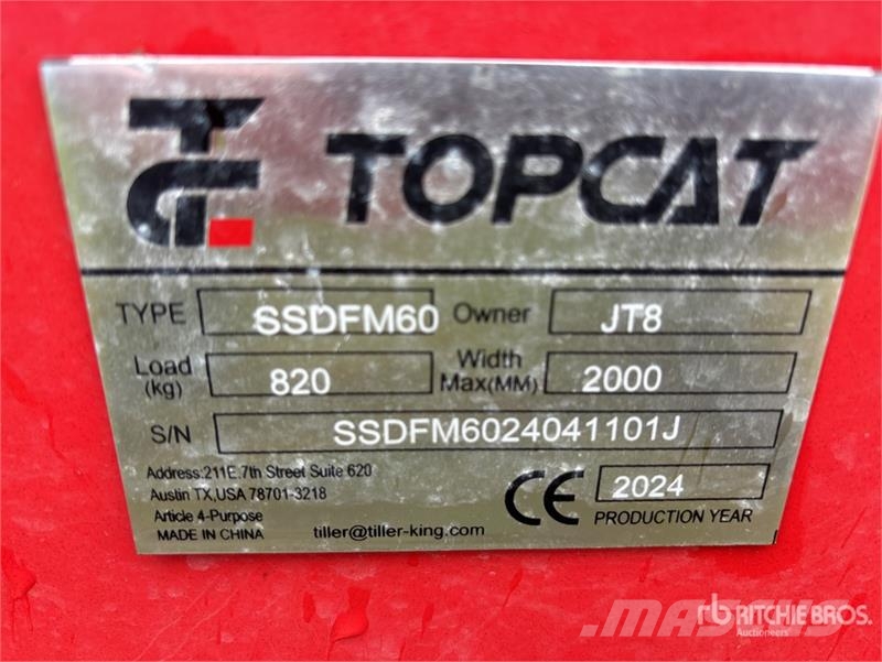  Top Cat Cat SSDFM60 Skid Steer Brush Cutter ماكينات جز العشب
