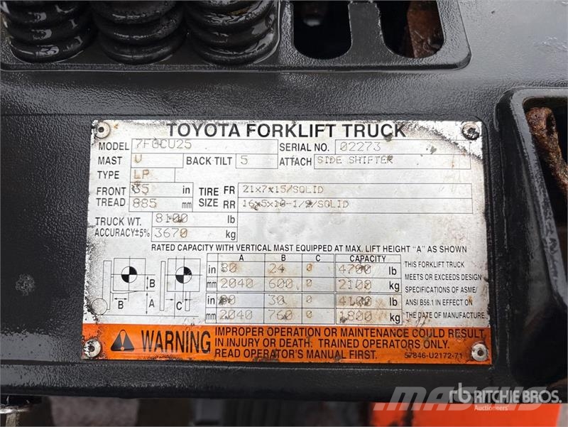 Toyota 7FGCU25 그 외 지게차