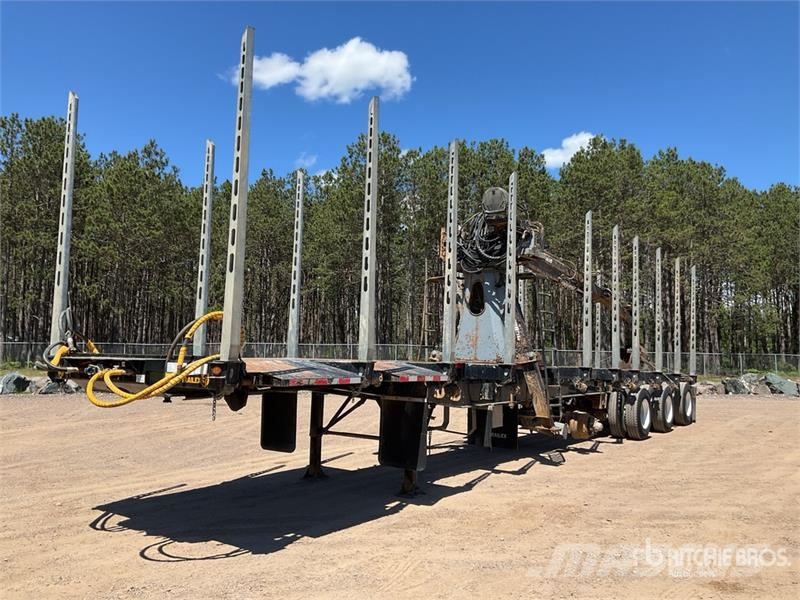 Trailex 50 ft Quad/A Self-Loading Log Trailer Reboques para transporte de madeira